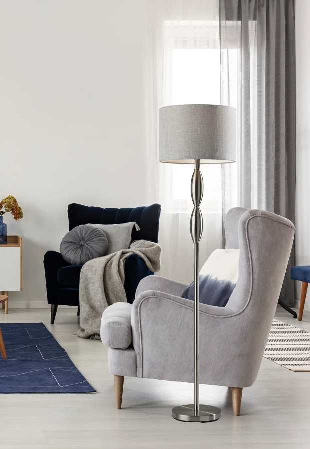 Adesso® Lance Brushed Steel Floor Lamp-3