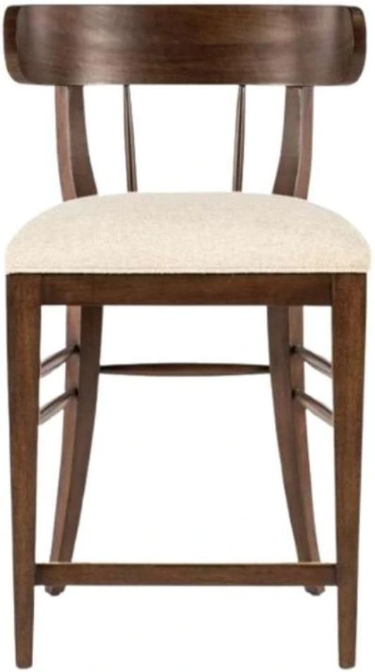 Hooker® Furniture Archives Classic Walnut/Curate Wheat Counter Stool-2