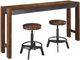 Signature Design by Ashley® Torjin 3-Piece Distressed Warm Brown/Aged Gunmetal Counter Height Dining Table Set-0