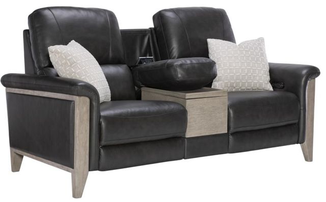 Legacy Classic Esme Halifax Flax/Ravello Iron Power Reclining Loveseat with Swivel Console-3