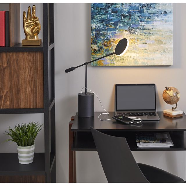 Adesso® Grover Black Led Desk Lamp-1