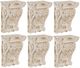 A & B Home 6-Piece Antique Cream 5" Wall Shelf Set-0