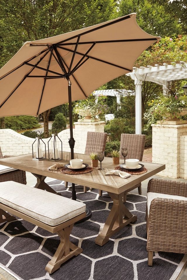 Signature Design by Ashley® Beachcroft 6-Piece Beige Outdoor Dining Set-5