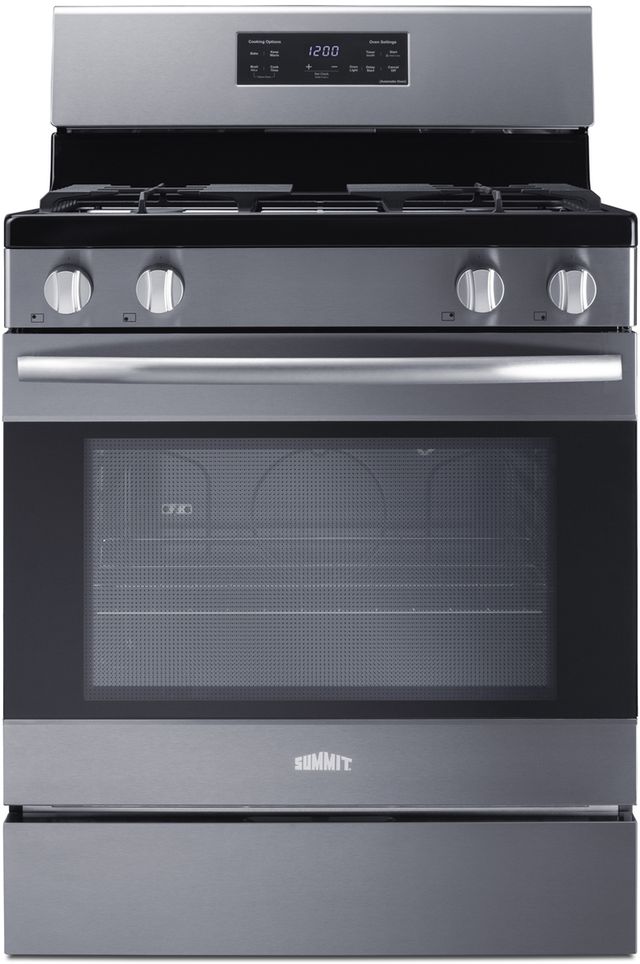 Summit® 30" Black FreeStanding Gas Range-3