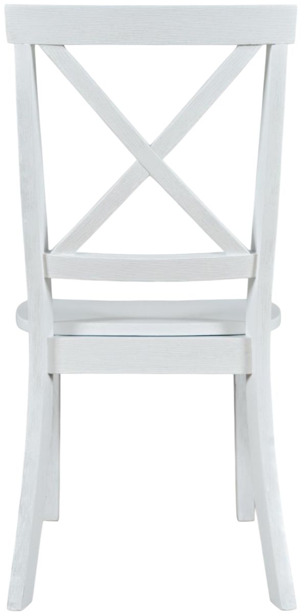 Jofran Inc. Eastern Tides Brushed White X Back Dining Chair-2