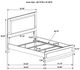 Coaster® Caraway Light Gray/White Queen Upholstered Panel Bed-3