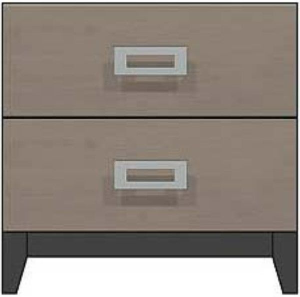 Country View Woodworking Customizable American Modern 24" 2-Drawer Wood Legs Nightstand-0