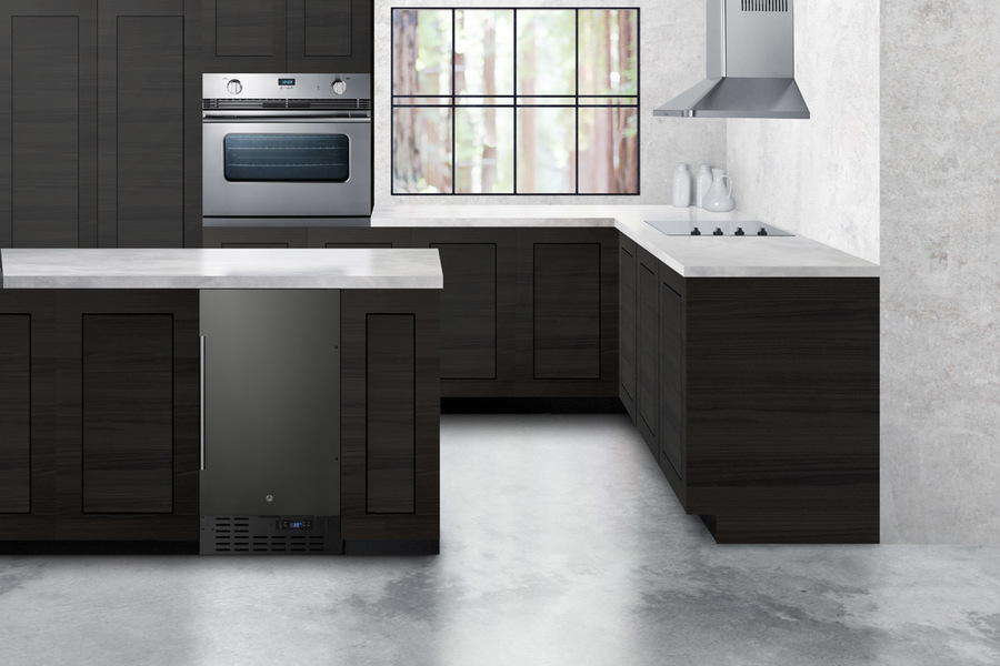 Summit® 2.7 Cu. Ft. Black Stainless Steel Built In All Freezer