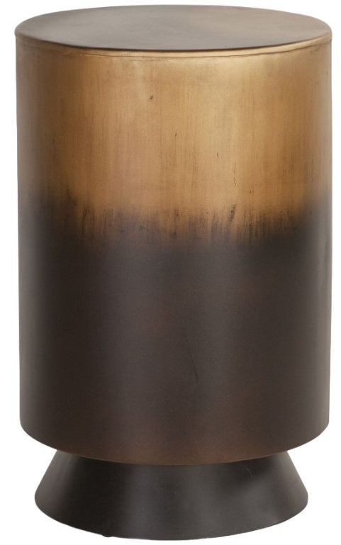 Home Trends & Design Moab Oxidized Brass Side Table-0
