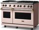 Viking® 5 Series 48" Blush Pro Style Gas (LP) Range with Brushed Brass Trim-2