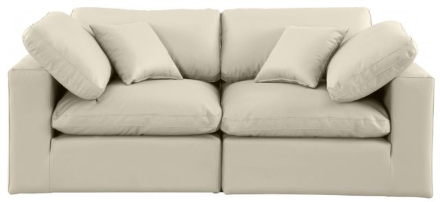 Meridian Furniture Comfy 2-Piece Cream Sofa-1