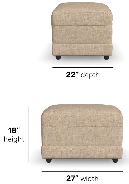 Flexsteel® Customizable Aggie Ottoman-2