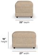 Flexsteel® Customizable Aggie Ottoman-2