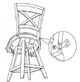John Thomas Furniture® Customizable Select Charlotte 24" Counter Swivel Stool-2