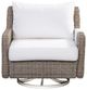 Flexsteel® Outdoor Vista Ivory/Warm Gray Swivel Tilt Chair-1