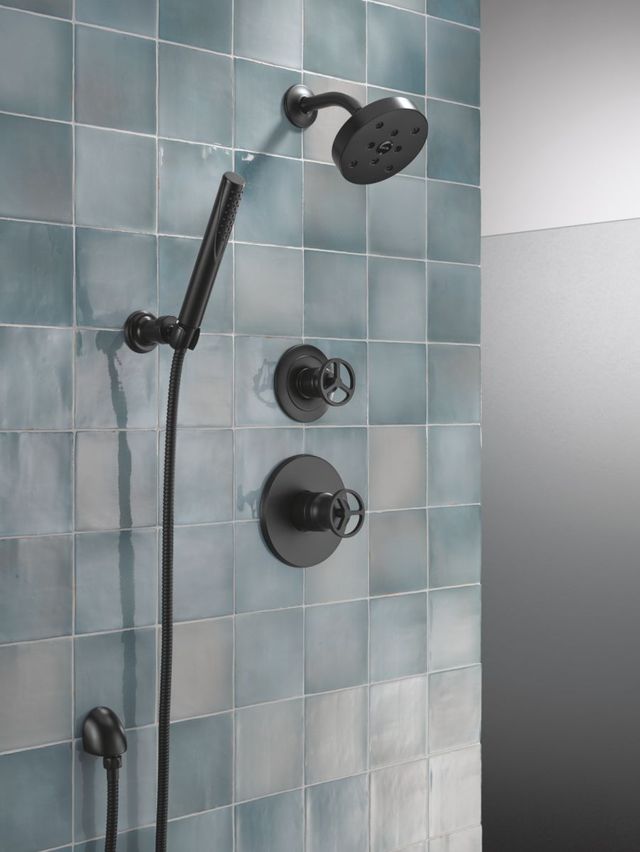Delta Trinsic® Matte Black 3-Setting Diverter Trim-4