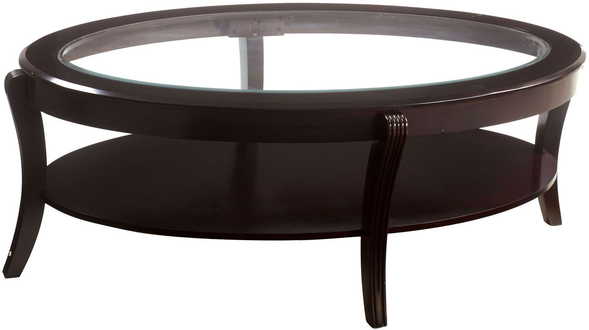 Espresso glass coffee table discount