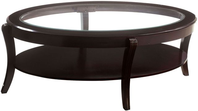 Furniture Of America® Finley Espresso Glass Insert Coffee Table-0