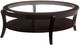 Furniture Of America® Finley Espresso Glass Insert Coffee Table-0