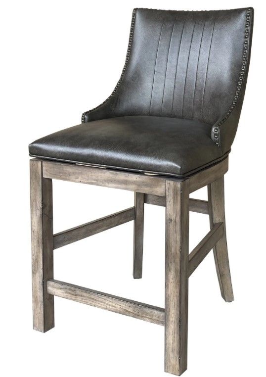 Parker House® Lodge Siltstone Swivel Counter Sling Stool-0