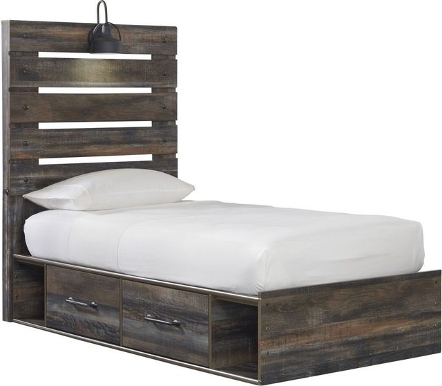 Signature Design by Ashley® Drystan 3-Piece Brown Rustic Twin Youth Storage Bed Set-1