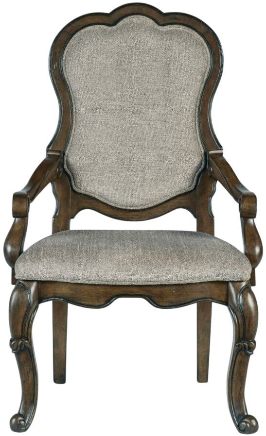 Signature Design by Ashley® Maylee Dark Brown Upholstered Dining Arm Chair-1