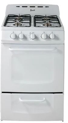 Avanti® 24" White Freestanding Gas Range-0