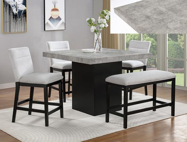 Crown Mark Sebastian Black/Gray Counter Height Chair-1