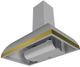 Vent-A-Hood® 36" Stainless Steel with Real Brass Wall Mounted Range Hood-3