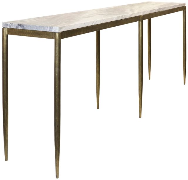 Harp & Finial® Ardin Bronze/White Marble Top Console-1