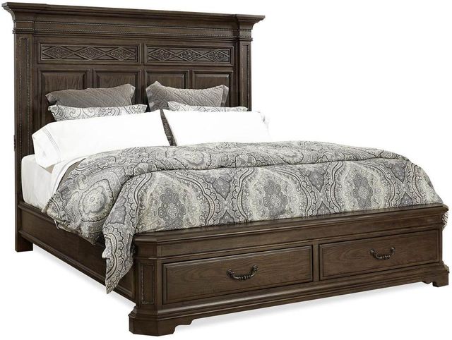 aspenhome® Foxhill Truffle Queen Storage Bed-0