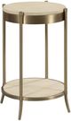 Hammary® Lenox Alabaster Martini Table with Brassy Champagne Frame-0