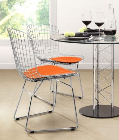 Zuo® Modern Wire Mesh Orange Cushion-1