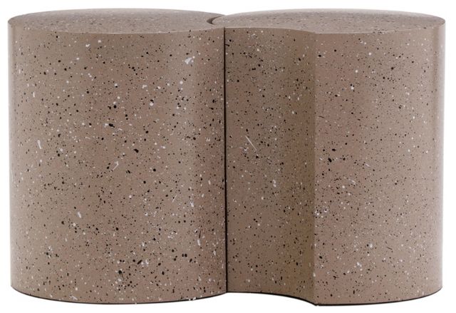 Meridian Furniture Dimple 2-Piece Taupe 18" Modular Nesting End Table Set-1