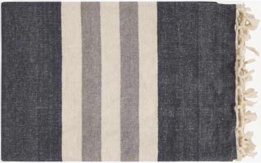 Surya Troy Charcoal 50"x70" Throw Blanket-0