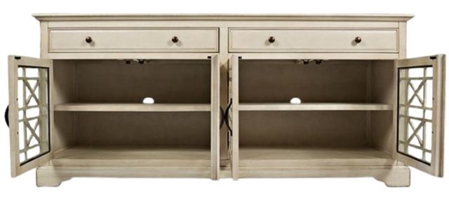 Jofran Inc. Craftsman Antique Cream 70" Media Console-3