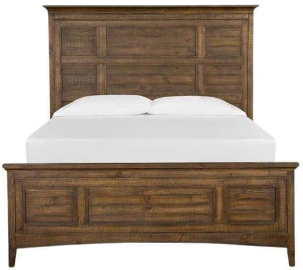 Magnussen Home® Bay Creek Toasted Nutmeg Queen Panel Bed with Storage Rails-3