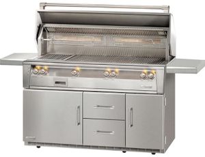 front view of the Alfresco™ ALXE Series 3-Burner Stainless Steel Freestanding Liquid Propane Gas Grill