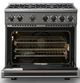 Viking® 7 Series 36" Damascus Gray Pro Style Natural Gas Range-1