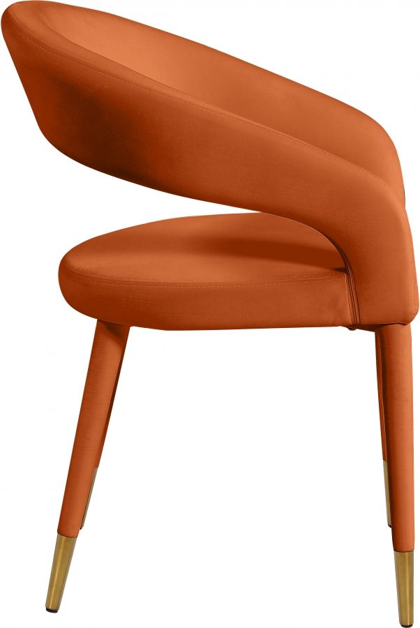 Meridian Furniture Destiny Cognac Dining Arm Chair-2