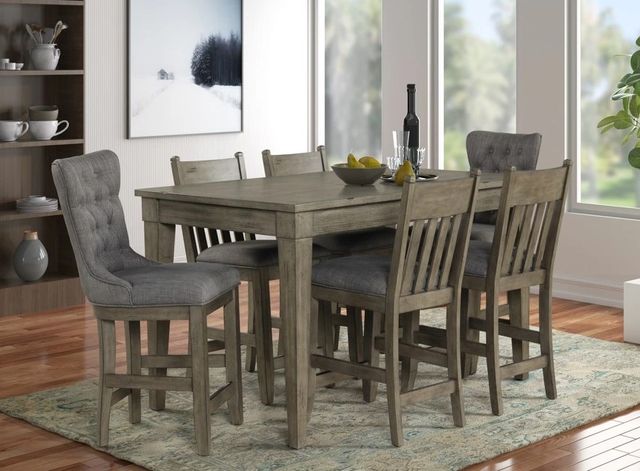 Bernards Hartford Gray Upholstered Counter Stool-3