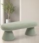 Meridian Furniture Drum Mint Faux Shearling Teddy Fabric Upholstered Bench-4