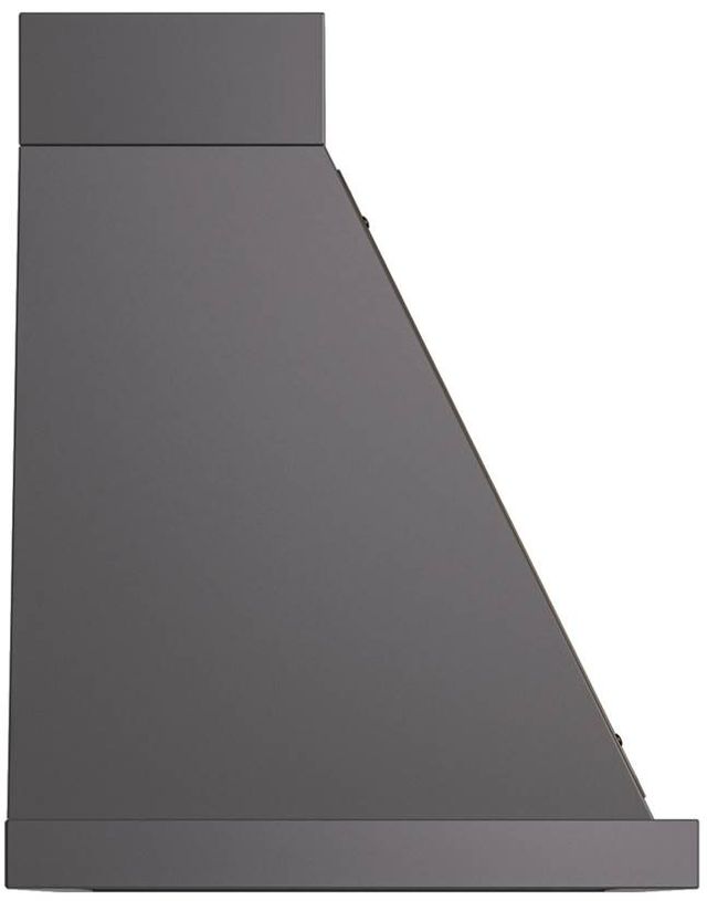 Ilve® Nostalgie II Noblesse 36" Graphite Matte Wall Mounted Range Hood with Burnished Trim-2