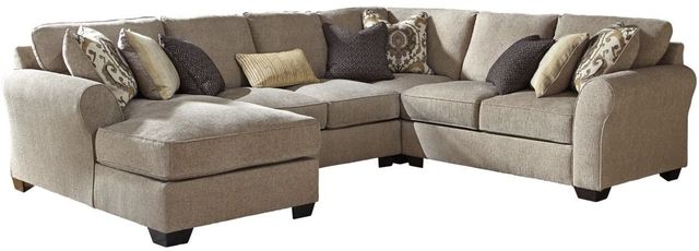 Benchcraft® Pantomine 4-Piece Driftwood Right-Arm Facing Sectional with Chaise and Armless Loveseat-0