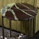 Crestview Collection Green End Table with Black Base-2