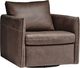 Stylus® Furniture Olivia Saddlebag Lead Swivel Chair-0