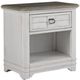 American Woodcrafters Meadowbrook Sand/Whitewash 1-Drawer Nightstand-0