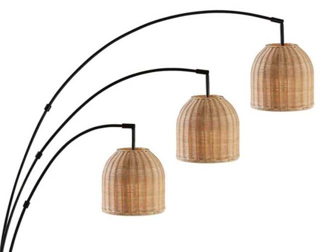 Adesso® Bahama Dark Bronze 3-Arm Arc Floor Lamp-1