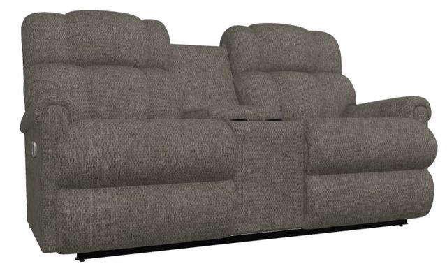 La-Z-Boy® Pinnacle Graphite Power Wall Reclining Loveseat with Headrest and Console-0