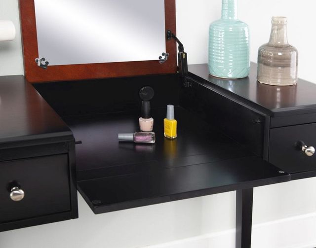 Linon Camden 2-Piece Black Cherry Vanity Set-1